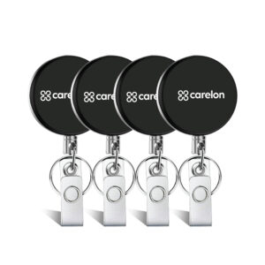 (Carelon)Round Shape Retractable yo-yo Clip for id Key Ring for Card Holder 